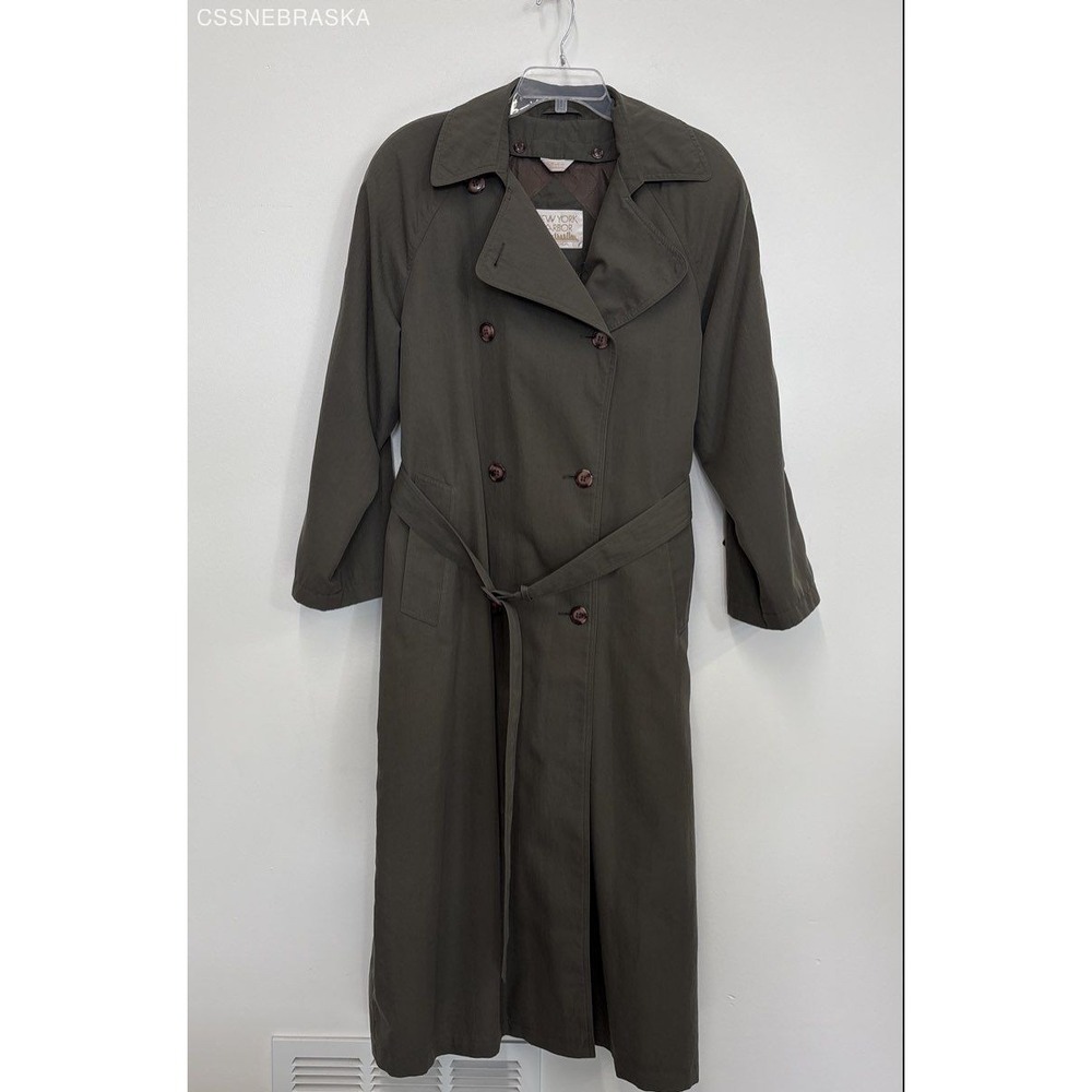 New York Harbor‎ Green Women's Andrea Trench Coat - Size 10